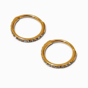 Luxe Gold Hoop Earrings with Silver Accents